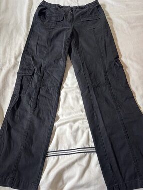 Brandy Melville Black Cargo Wide-Leg Pants